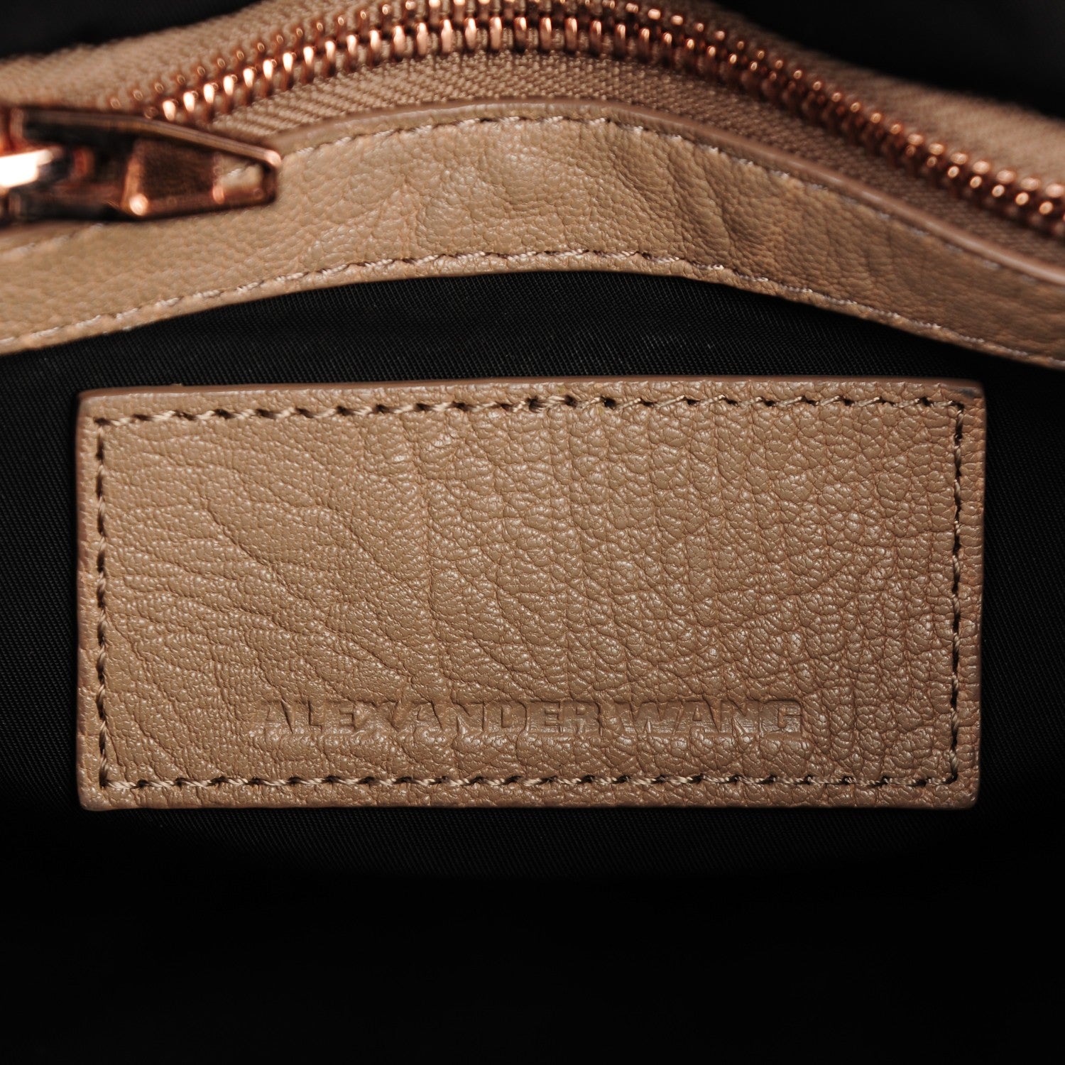 Alexander Wang Pebbled Lambskin Rockie Latte Rose Gold Hardware 6 of 11
