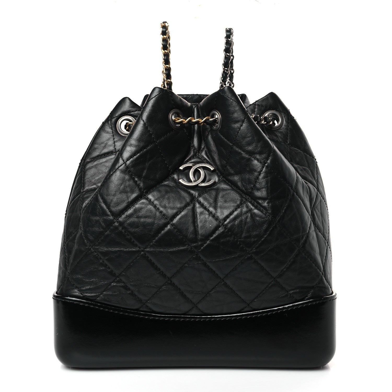 Chanel Aged Calfskin Quilted Small Gabrielle Backpack Black 1 of 9