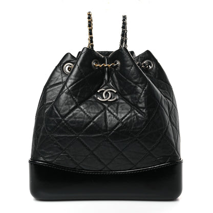Chanel Aged Calfskin Quilted Small Gabrielle Backpack Black 1 of 9