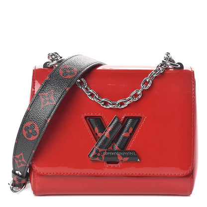 Louis Vuitton Patent Monogram Infrarouge Twist Shoulder Bag PM Coquelicot 1 of 9