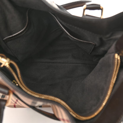 Burberry Haymarket Check Medium Golderton Tote Chocolate 5 of 14