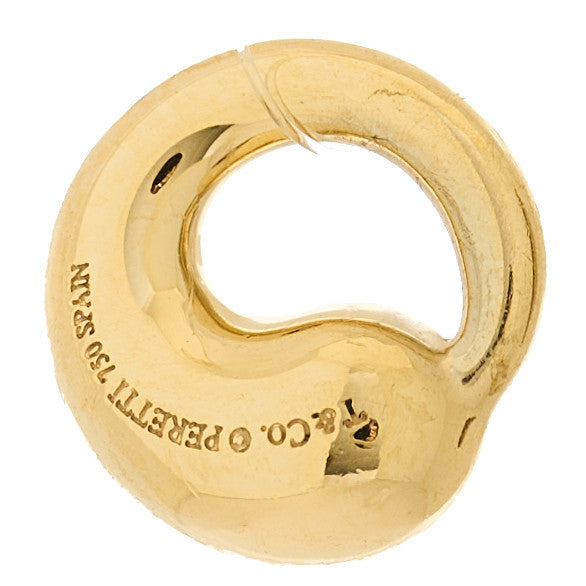 18K Yellow Gold 9mm Elsa Peretti Mini Eternal Circle Pendant