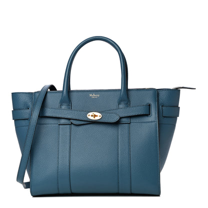 Mulberry Small Classic Grain Mini Zipped Bayswater Blue 1 of 14