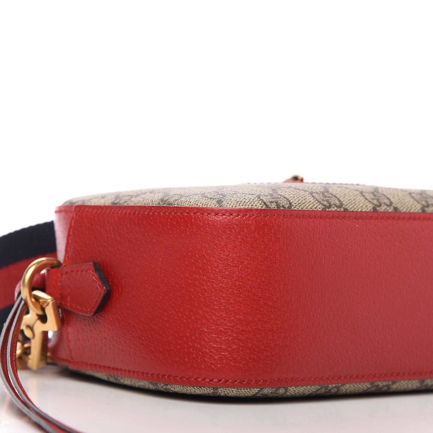GG Supreme Monogram Web Neo Vintage Shoulder Bag Beige Red