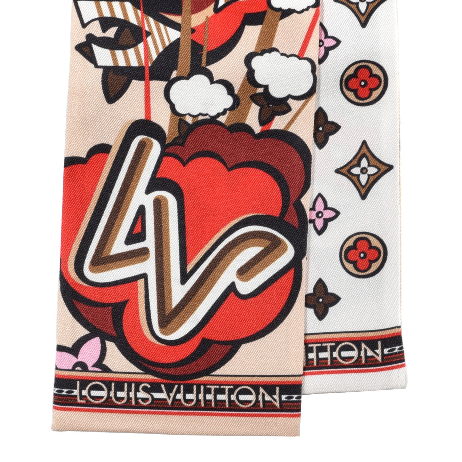 Louis Vuitton Silk Street Monogram Bandeau Beige 2 of 3