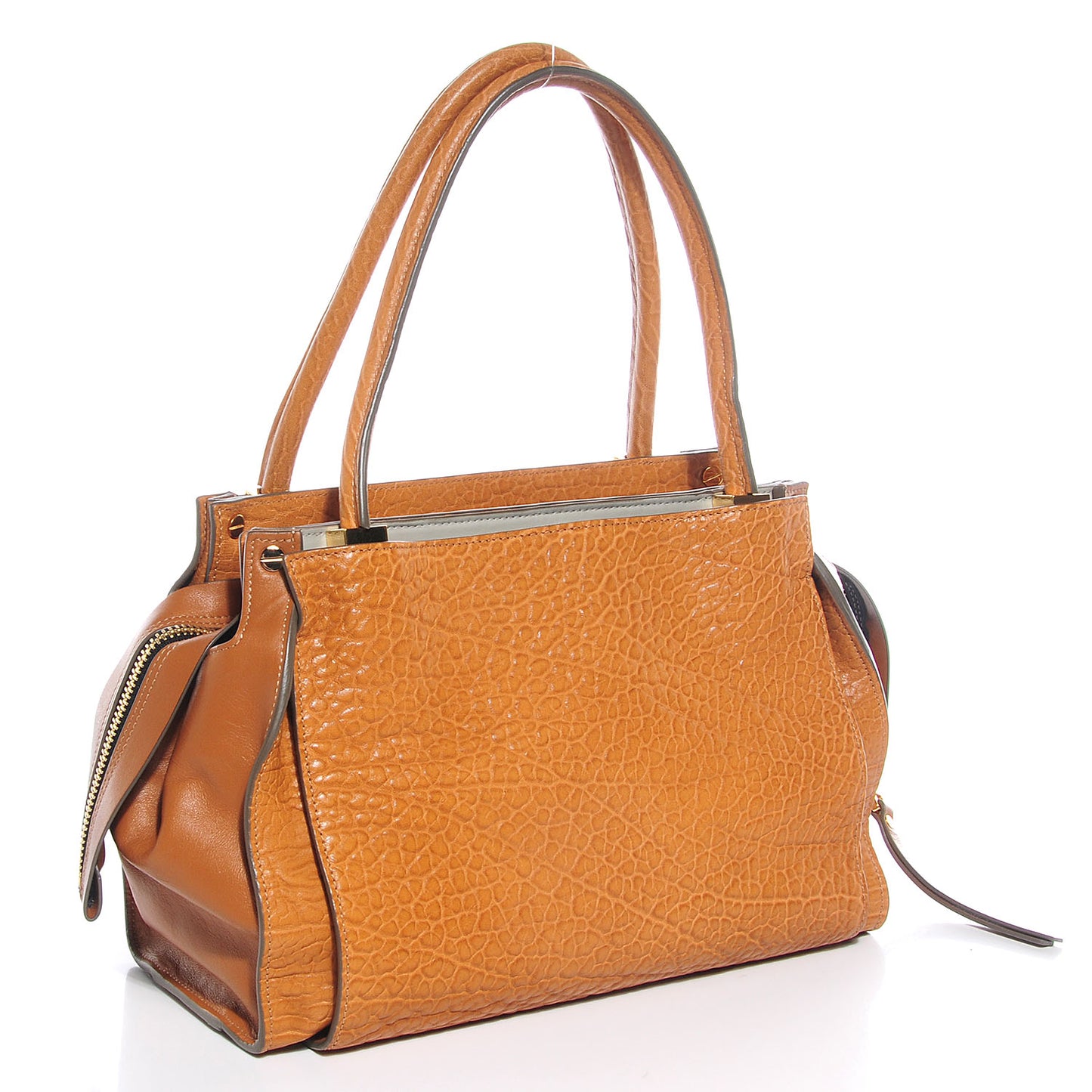 Pebbled Calfskin Dree Shoulder Bag Brown