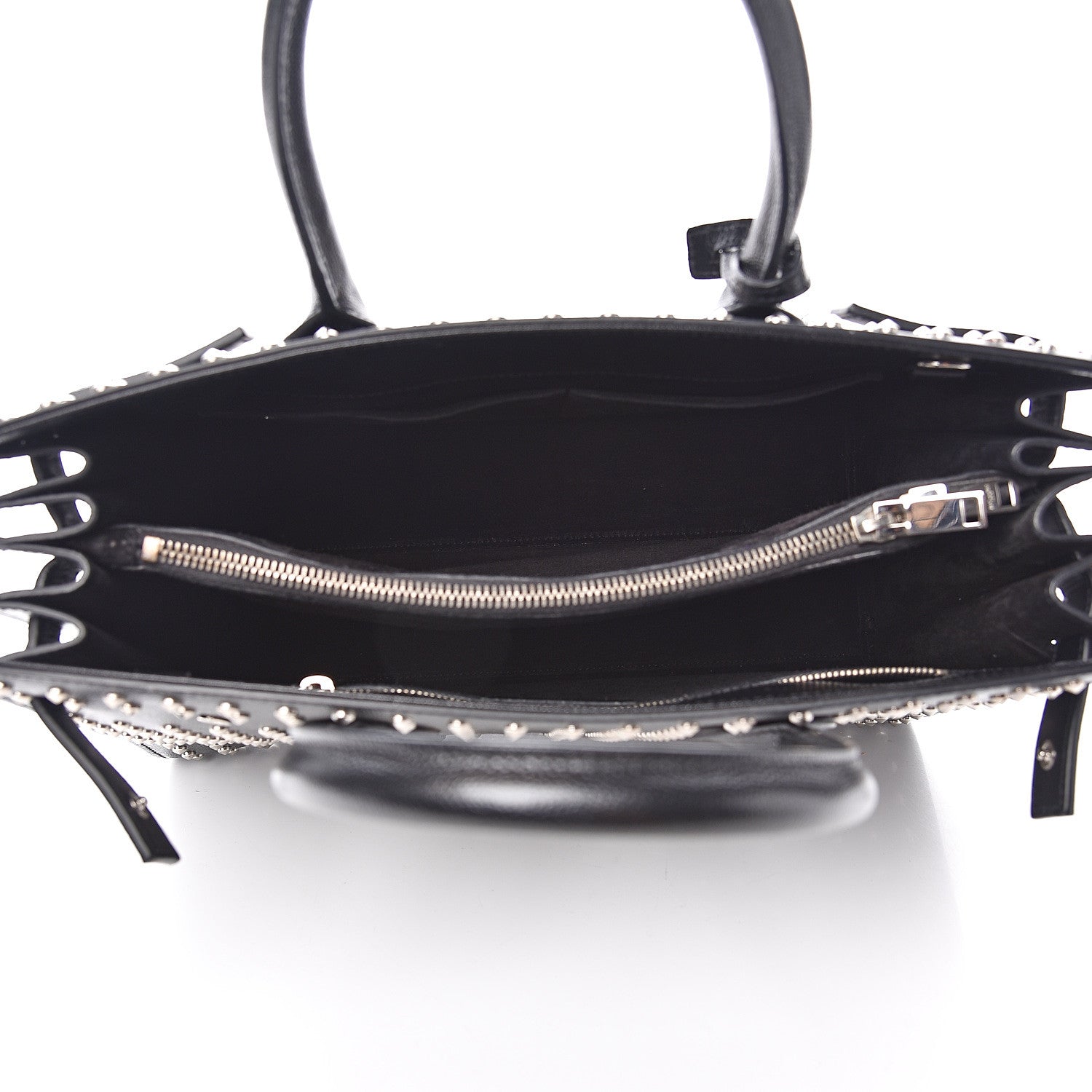 Saint Laurent Grain De Poudre Studded Small Sac De Jour Black 4 of 10