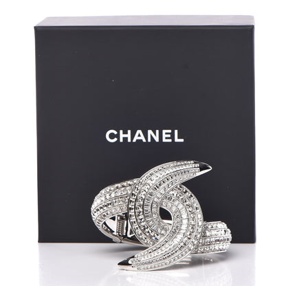 Chanel Crystal Baguette CC Cuff Silver 5 of 5