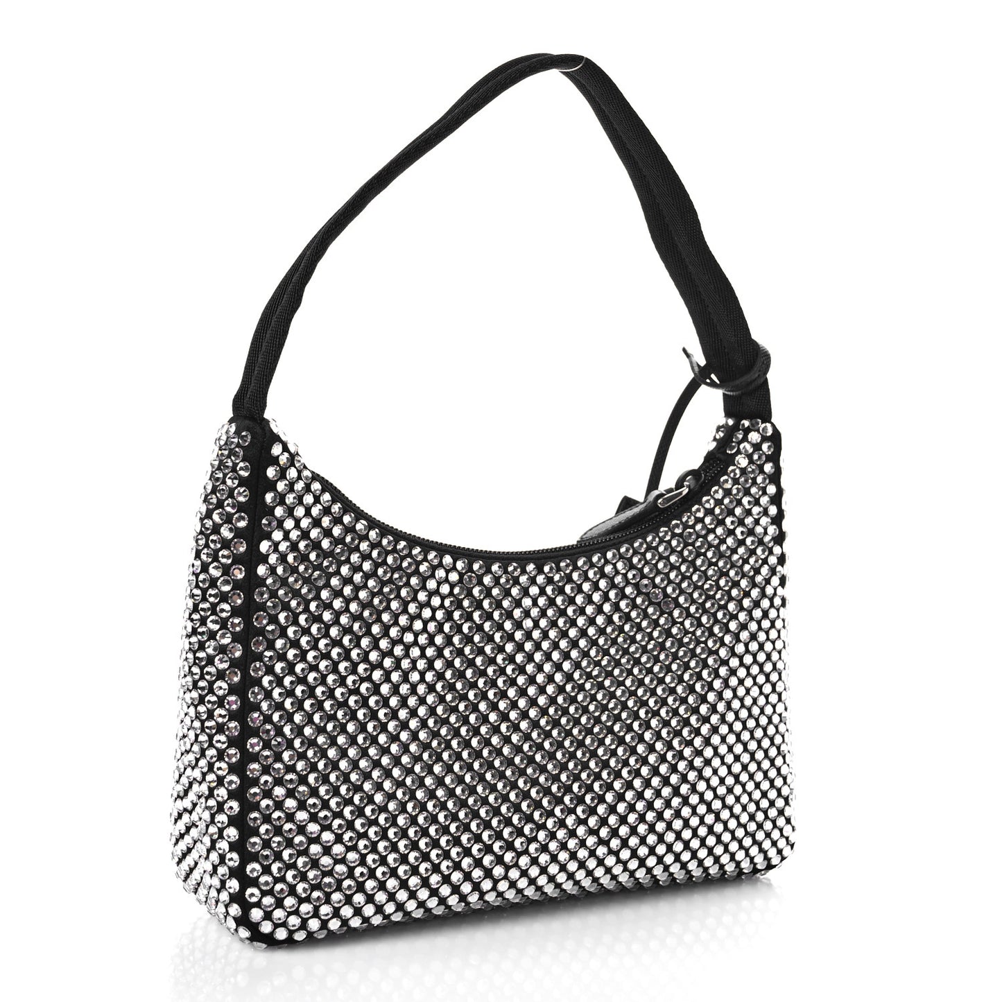 Satin Crystal Mini Re-Edition 2000 Bag Cristal