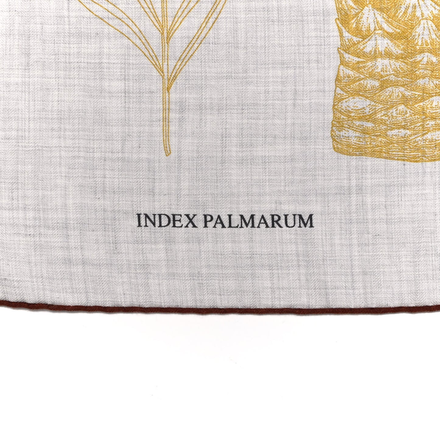 Cashmere Silk Index Palmarum Finesse Shawl 140 Gris Chine Bronze