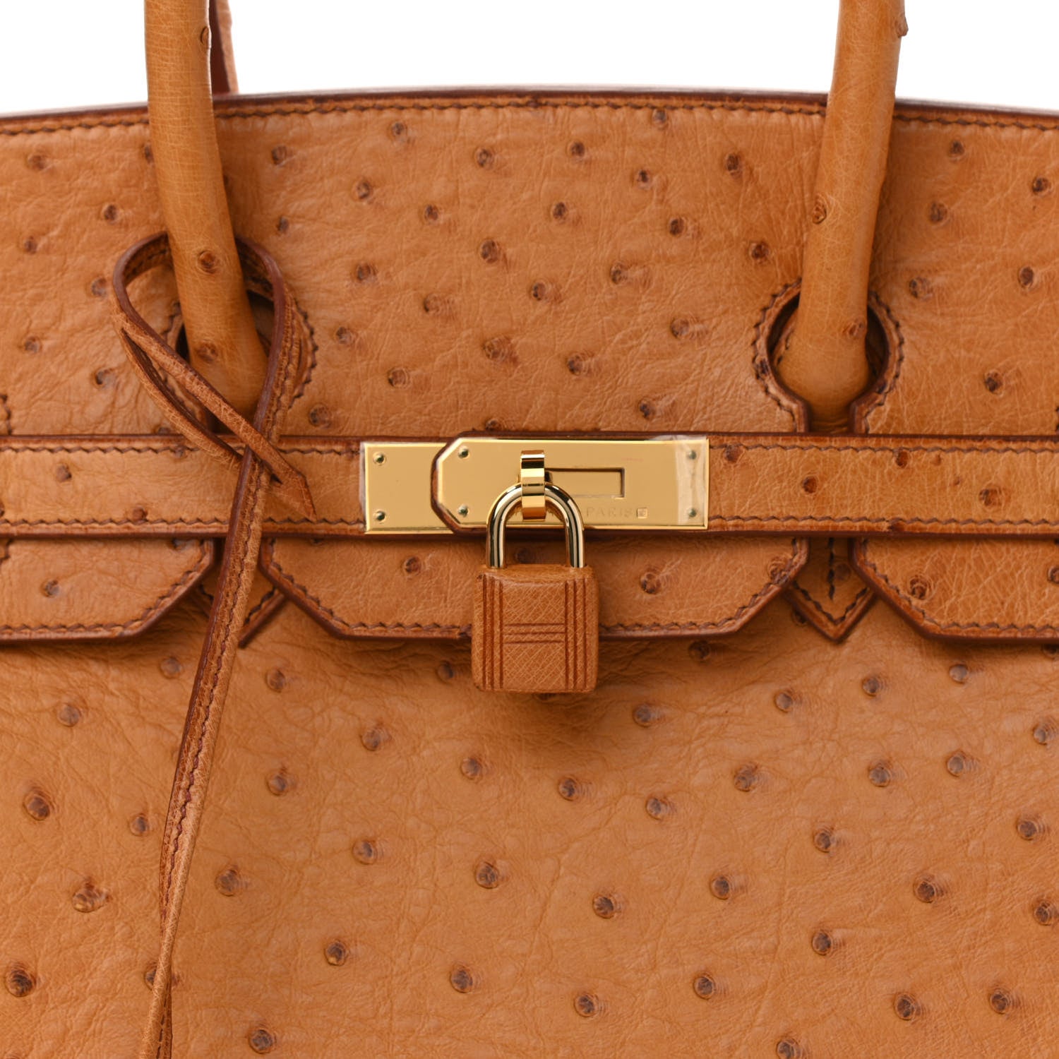 Hermes Ostrich Birkin 35 Gold 7 of 9