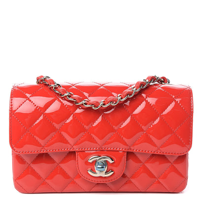 Chanel Patent Calfskin Quilted Mini Rectangular Flap Red 1 of 11