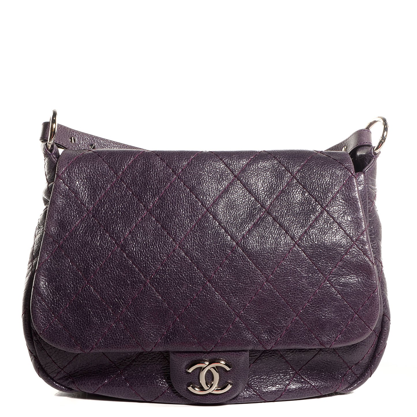 Glazed Calfskin On The Road XL Flap Purple