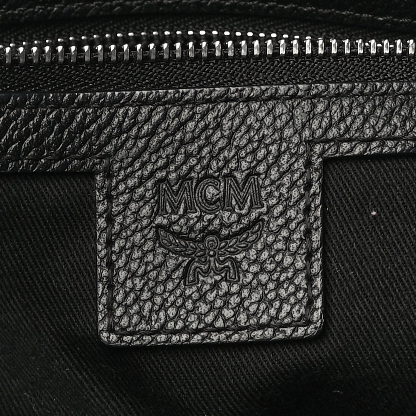 Calfskin Visetos Anya Shopper Tote Black