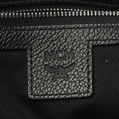 MCM Calfskin Visetos Anya Shopper Tote Black 6 of 16