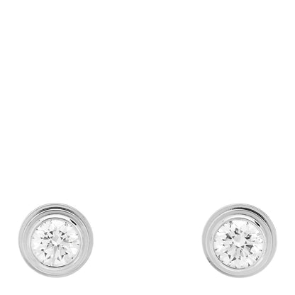 Cartier 18K White Gold Diamond SM D'Amour Earrings 1 of 6