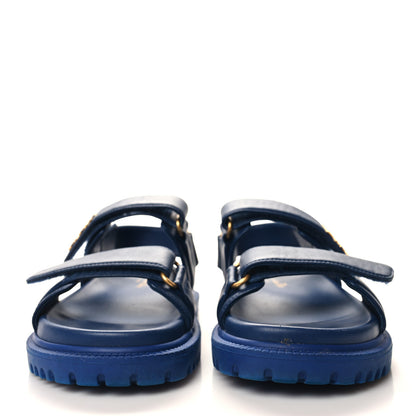 Christian Dior Lambskin Dioract 10mm Sandals 35 Deep Blue 2 of 9