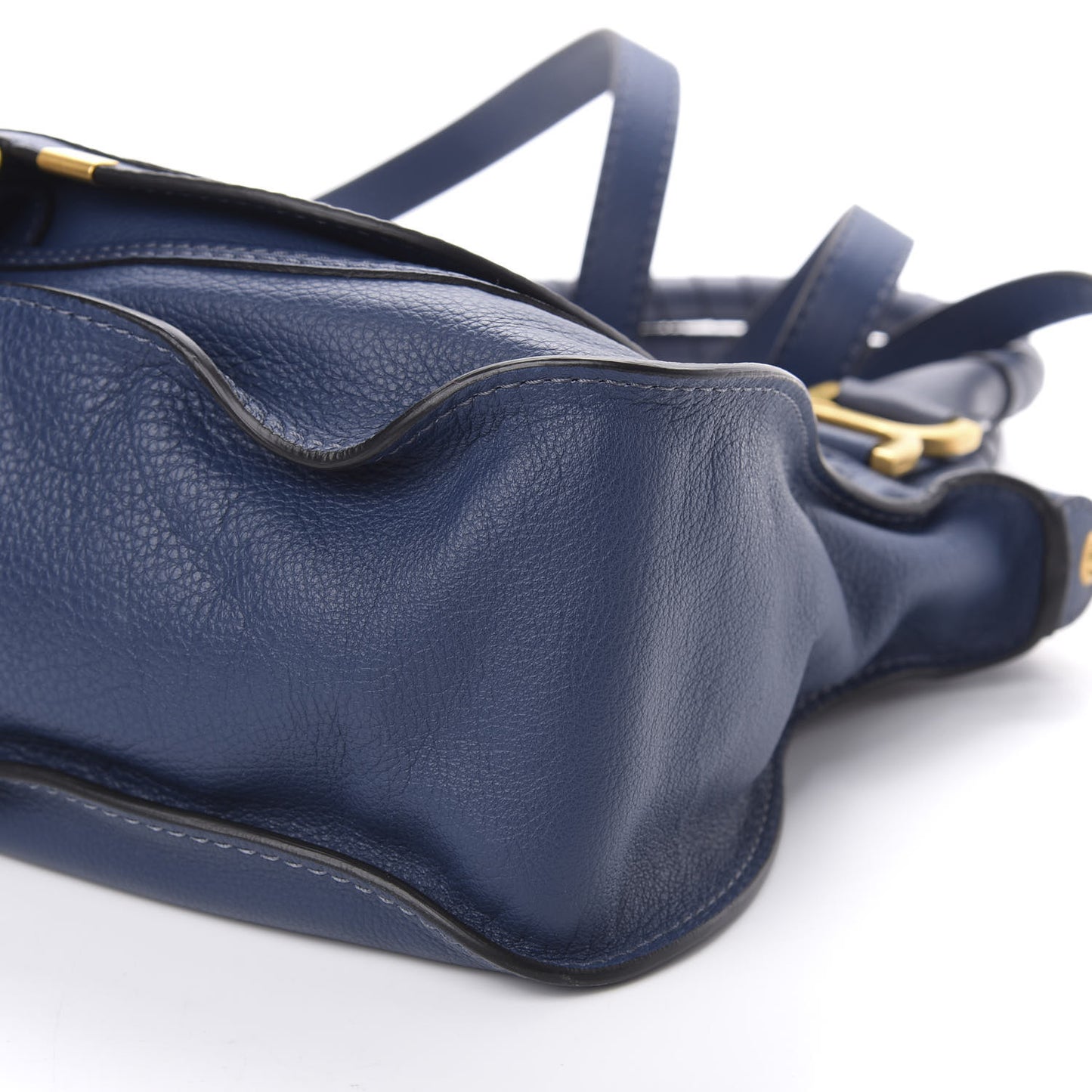 Calfskin Medium Marcie Satchel Royal Navy