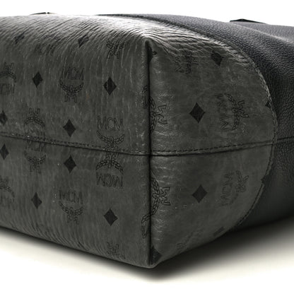 MCM Calfskin Visetos Anya Shopper Tote Black 9 of 16