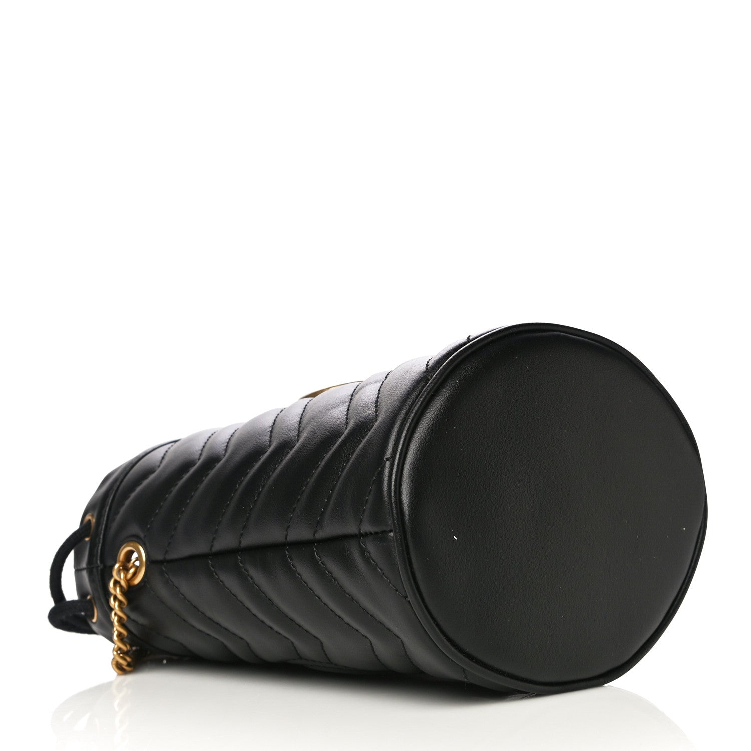 Gucci Calfskin Matelasse Mini GG Marmont 2.0 Bucket Bag Black 4 of 10
