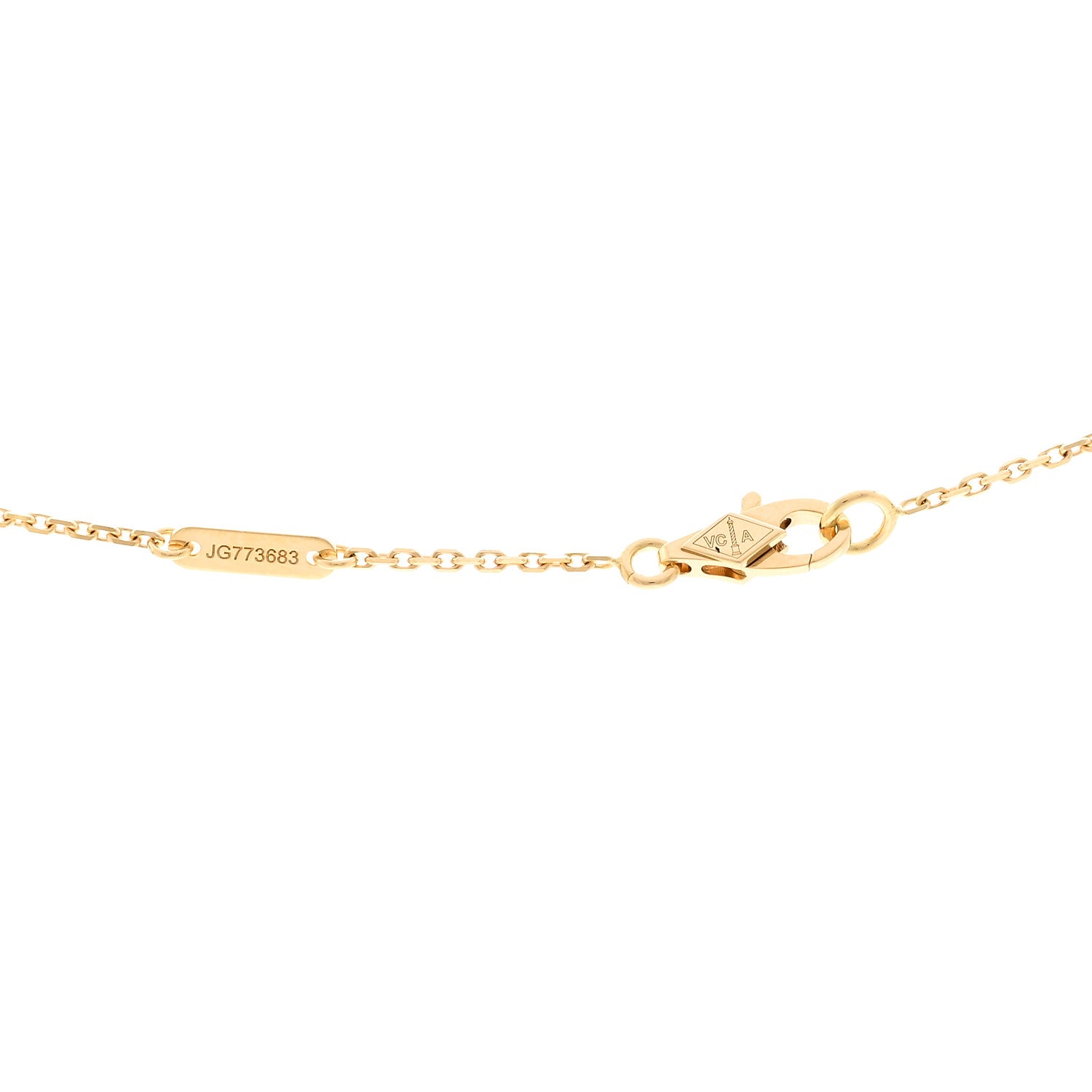Van Cleef & Arpels 18K Yellow Gold Mother of Pearl Sweet Alhambra Pendant Necklace 4 of 6