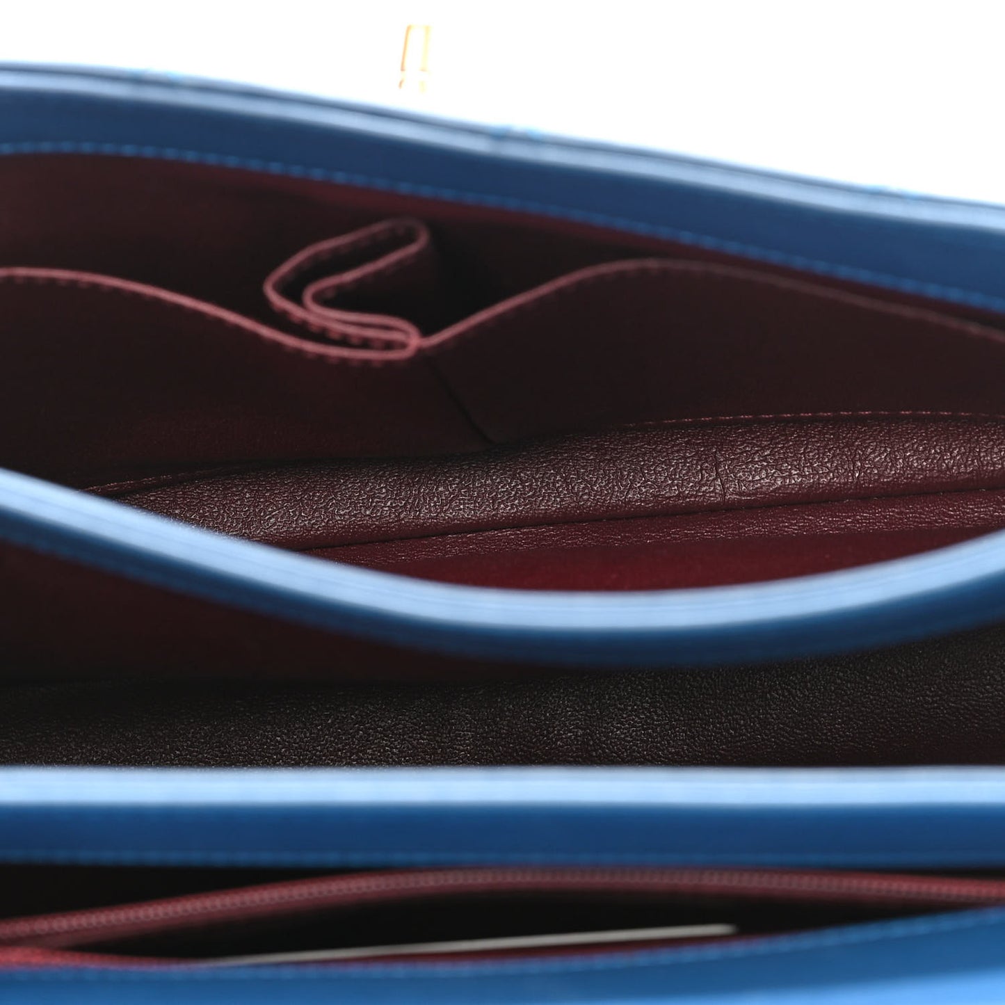 Lambskin Quilted Small Trendy CC Flap Dual Handle Bag Blue