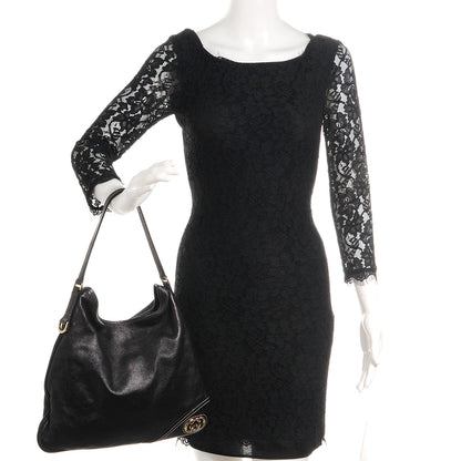 Gucci Leather New Britt Medium Hobo Black 2 of 9