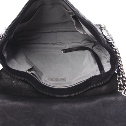 Chanel Washed Lambskin Quilted Maxi Chain Around Flap Black 4 of 11
