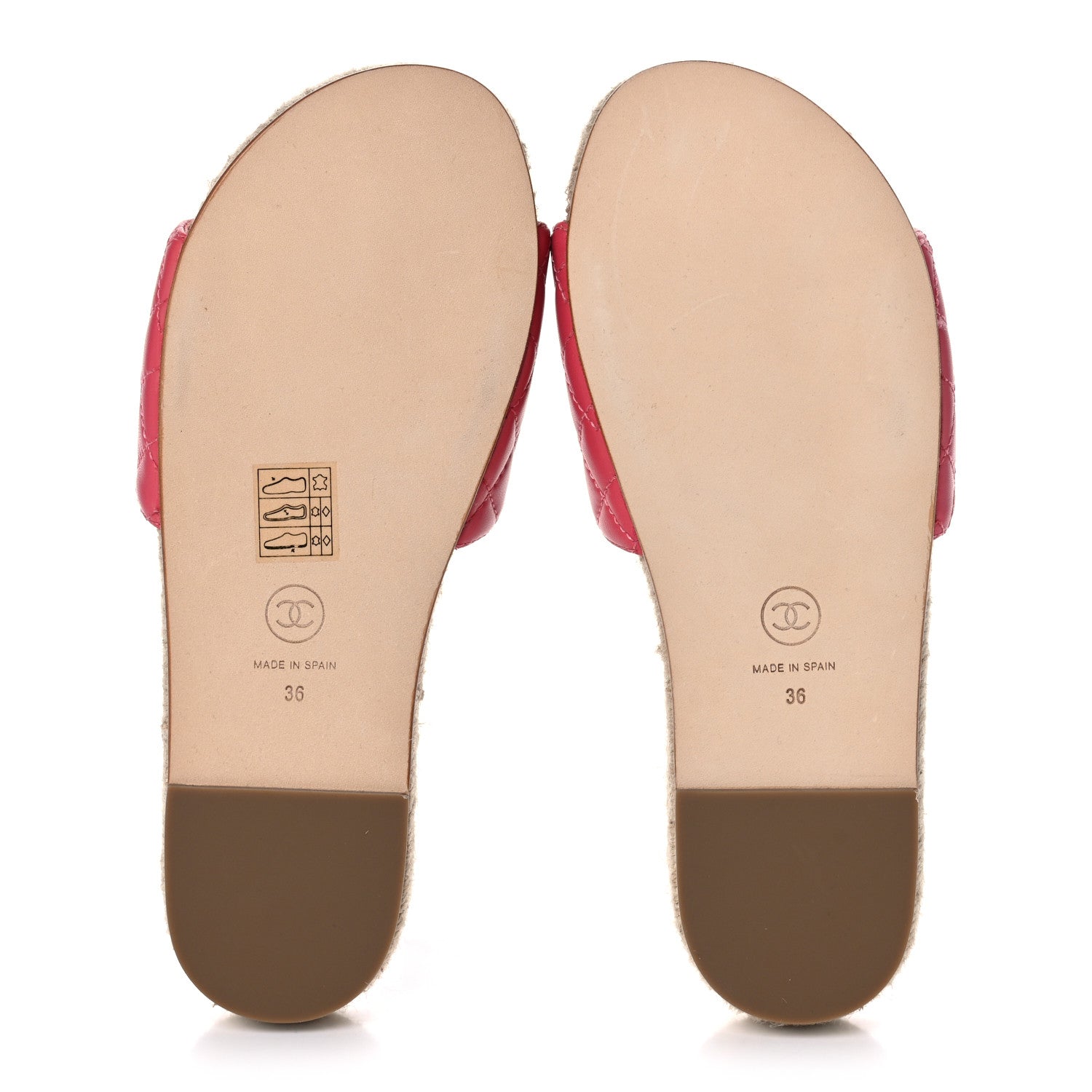 Chanel Lambskin Quilted CC Espadrille Slip On Sandals 36 Pink 5 of 8