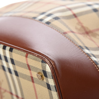 Burberry Haymarket Check Drawstring Bucket Bag Brown 8 of 10