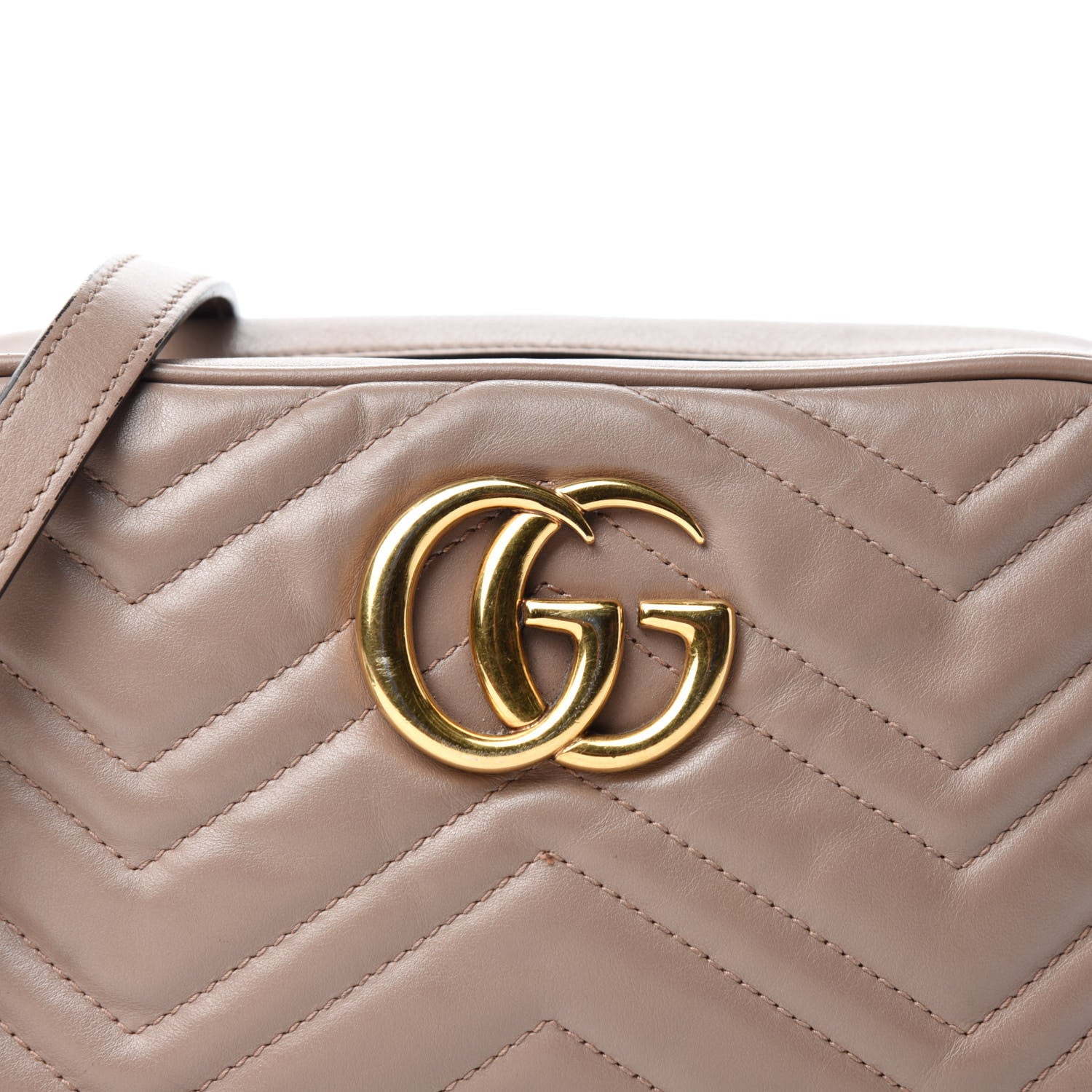 Gucci Calfskin Matelasse Small GG Marmont Chain Shoulder Bag Porcelain Rose 17 of 17