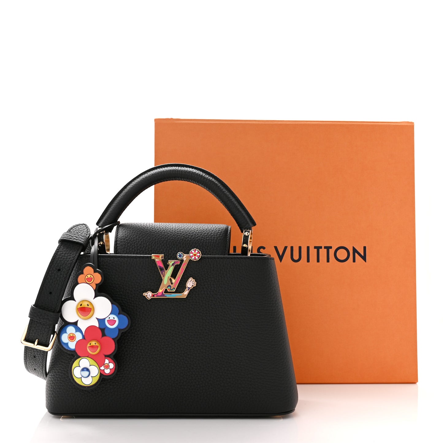 LV X TM Taurillon Superflat Capucines BB Black