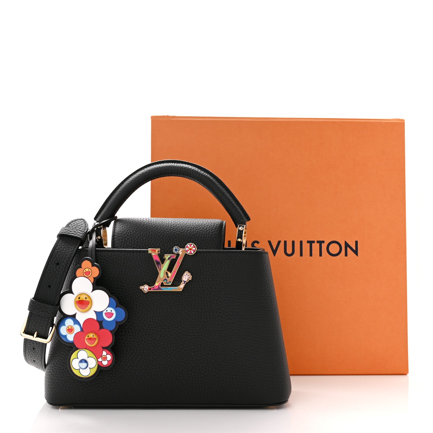 Louis Vuitton LV X TM Taurillon Superflat Capucines BB Black 9 of 9
