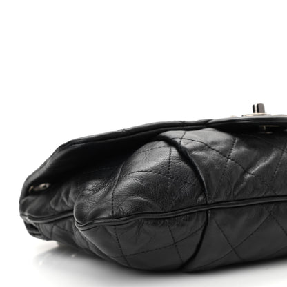 Chanel Calfskin Coco Pleats Messenger Flap Black 9 of 10