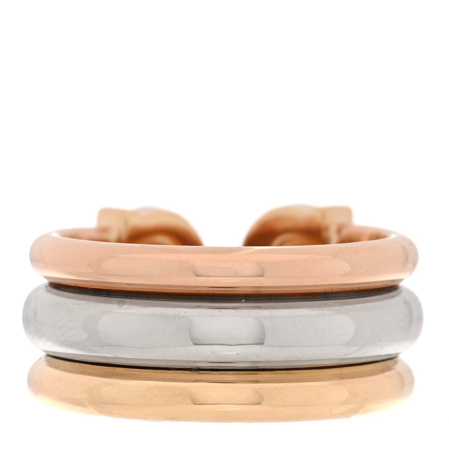 Cartier 18K Pink Yellow White Gold 8mm C De Cartier Ring 50 5.5 3 of 4