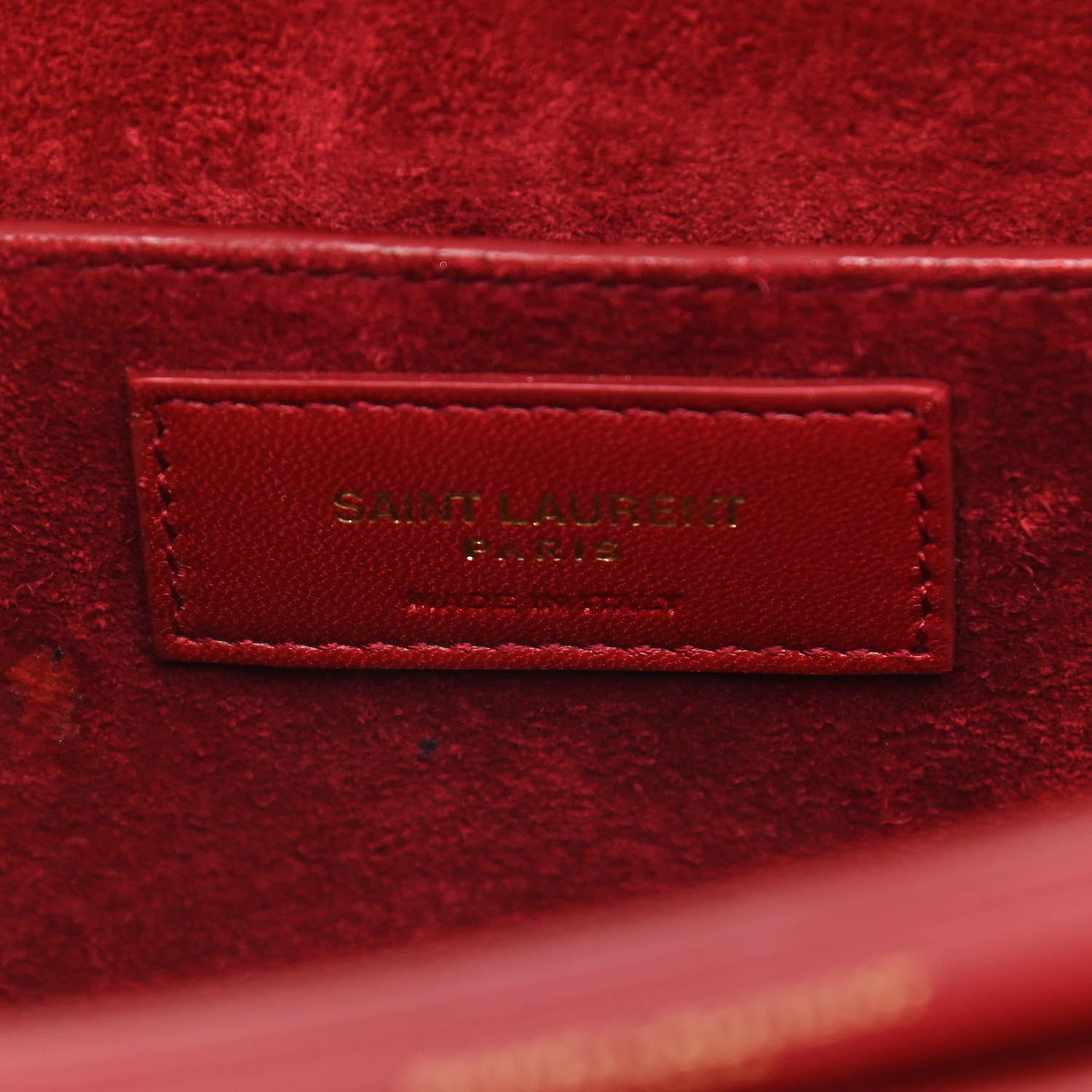 Saint Laurent Smooth Calfskin Medium Monogram Sunset Satchel Rouge Opyum 6 of 13