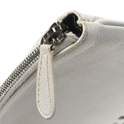 Balenciaga Calfskin Logo Large Zip Pouch White 13 of 13
