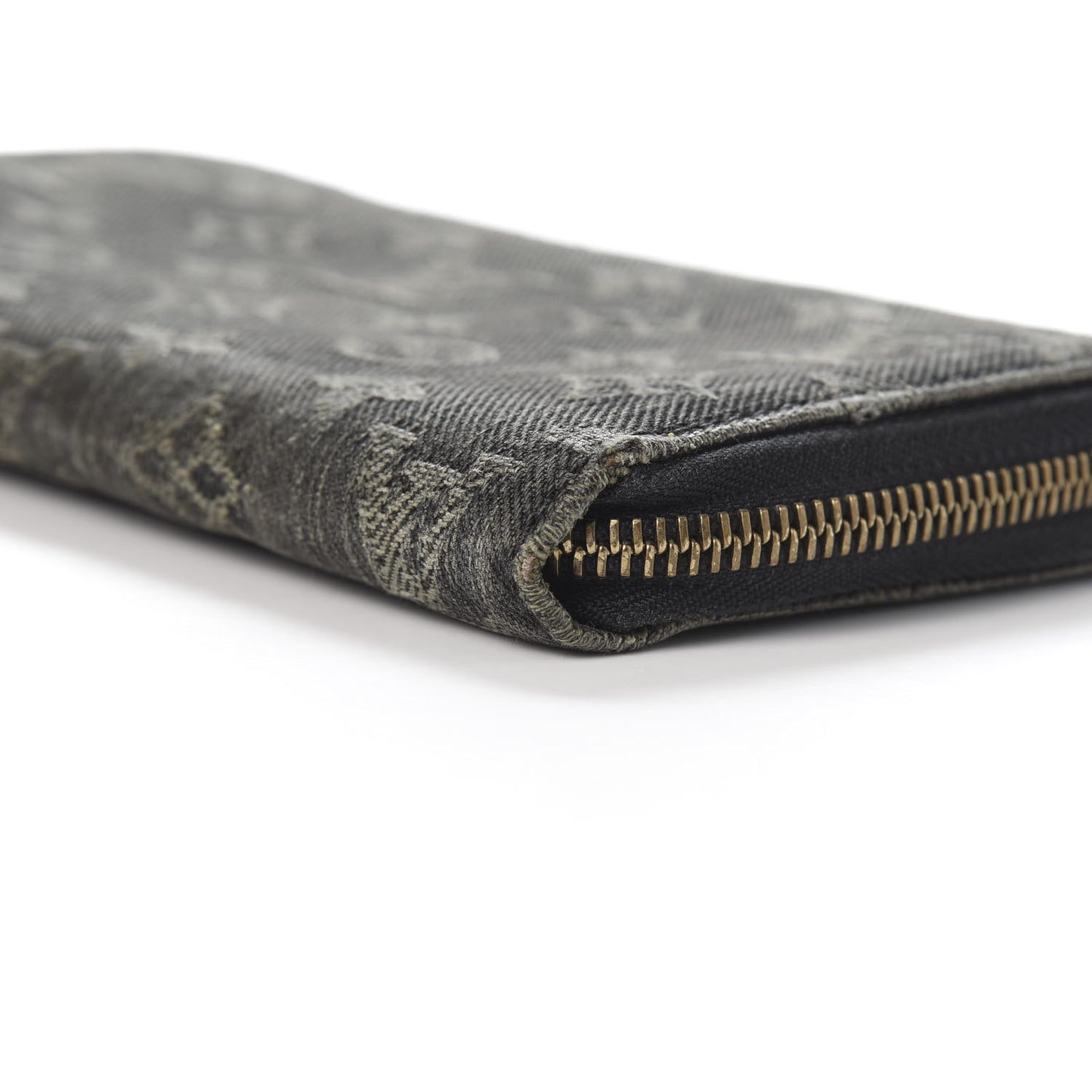 Denim Zippy Wallet Black