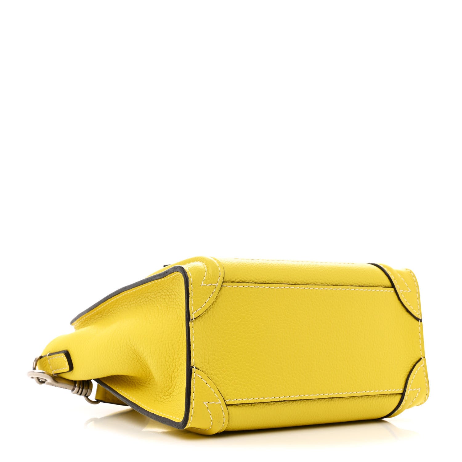 Celine Drummed Calfskin Nano Luggage Acacia 4 of 11