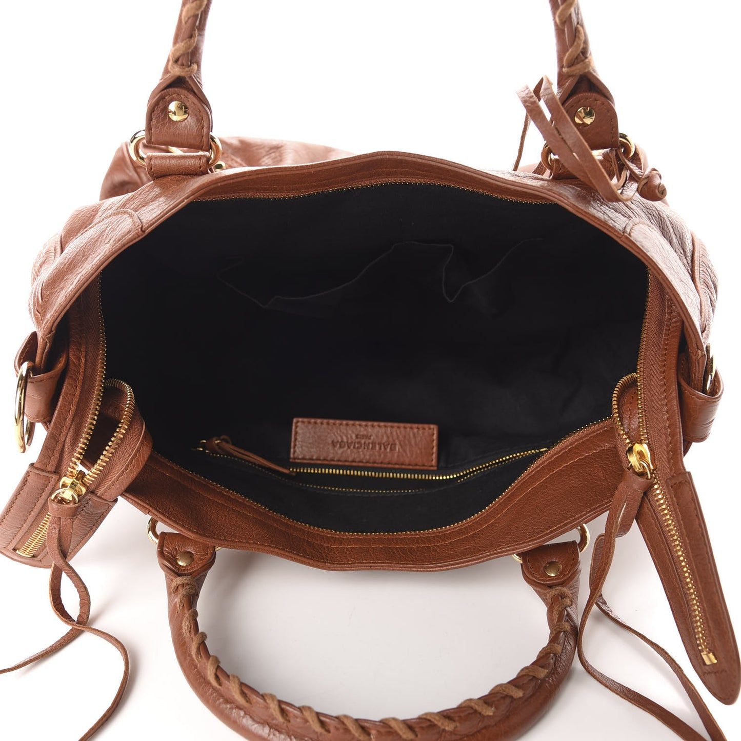 Agneau Classic Gold Hardware Velo Marron Cognac