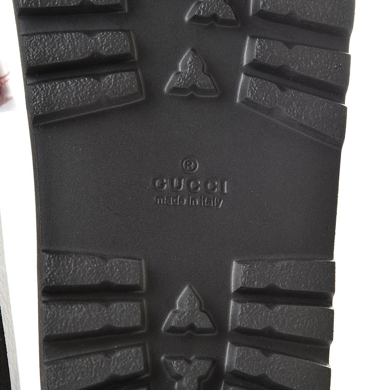 Gucci Guccissima Signature Mens Lug Sole Slide Sandals 9 Hibiscus Red 6 of 7