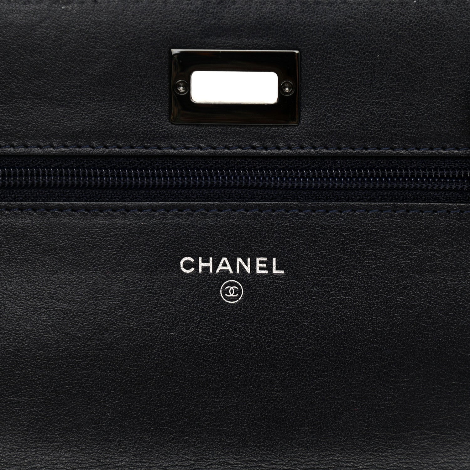 Chanel Aged Calfskin Quilted Reissue Wallet On Chain WOC Navy 6 of 12