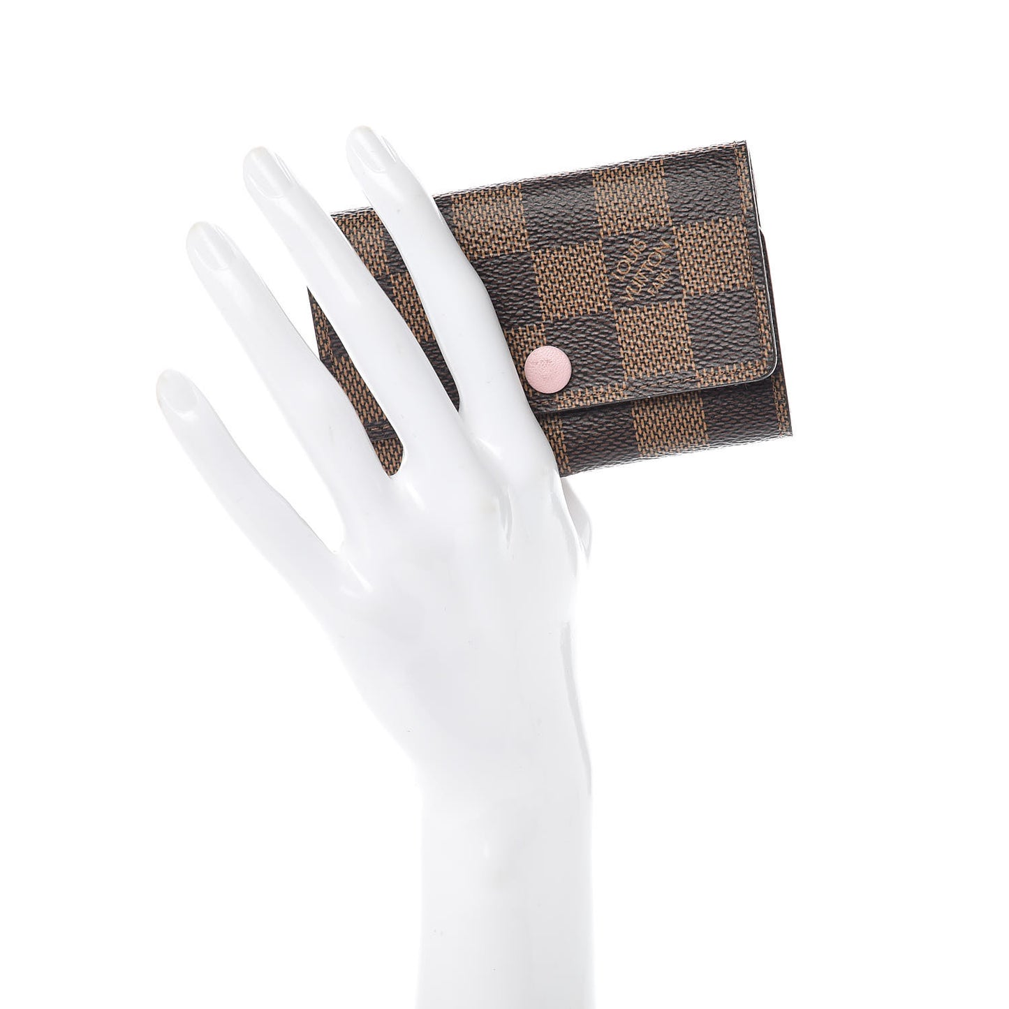 Damier Ebene Multicles 6 Key Holder Rose Ballerine