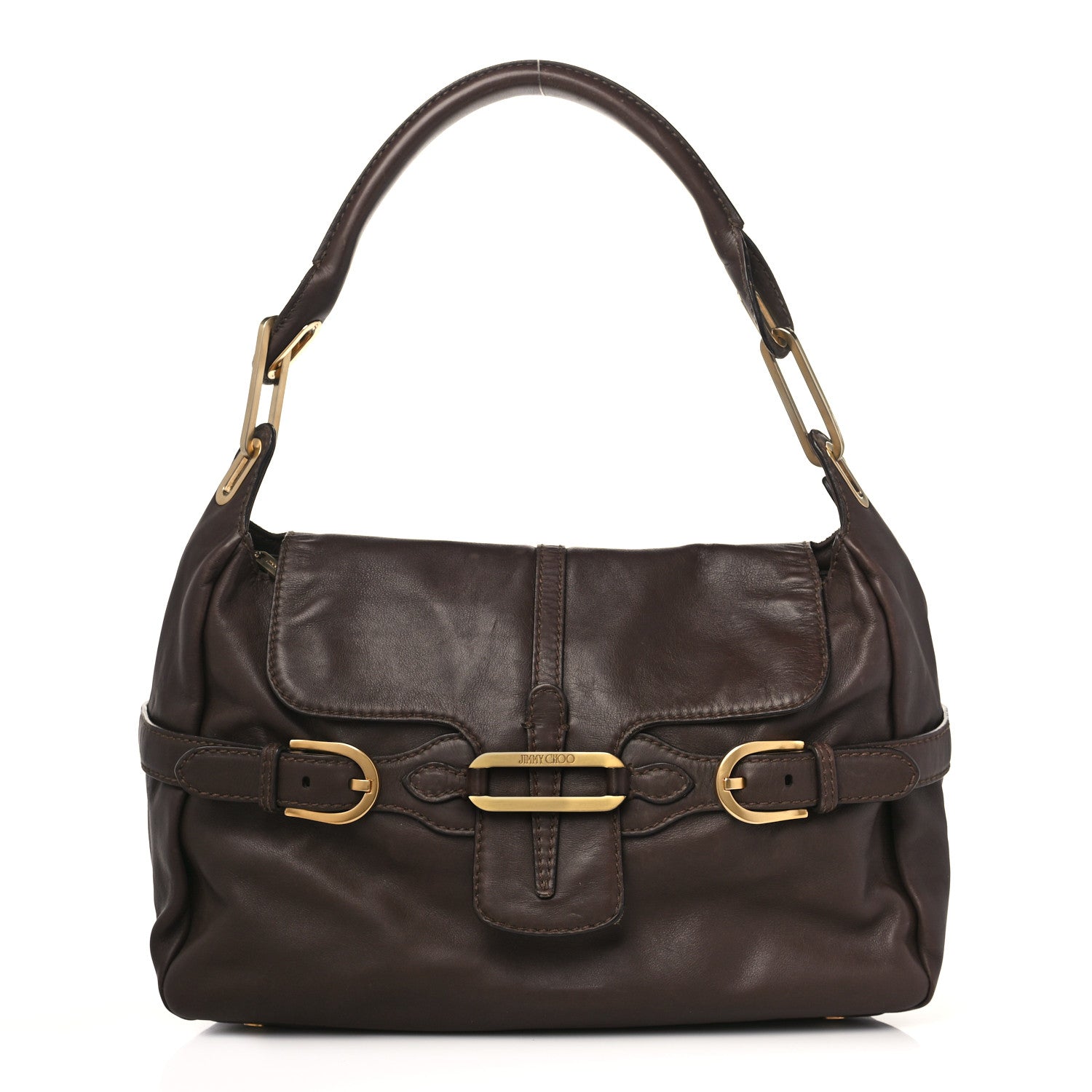 Jimmy Choo Calfskin Tulita Brown 1 of 11