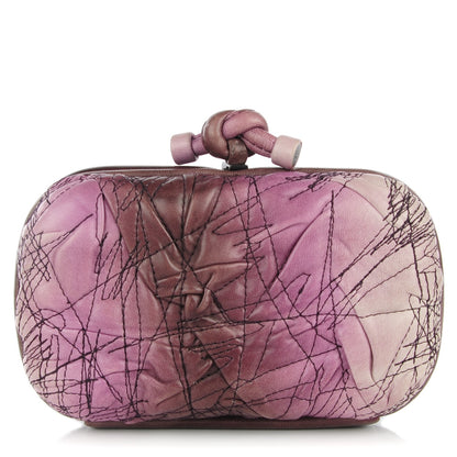 Bottega Veneta Nappa Stitched Knot Clutch Orchid 1 of 6