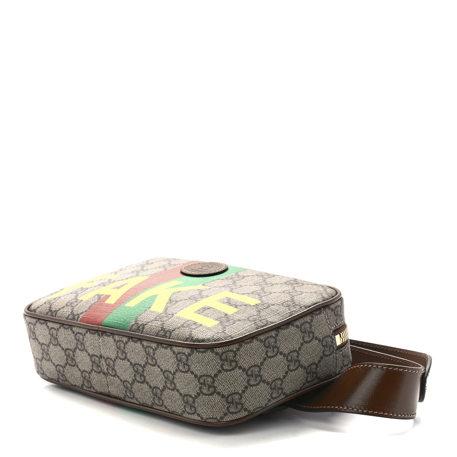 Gucci GG Supreme Monogram Azalea Calfskin Fake/Not Small Retro Interlocking G Belt Bag 90 36 Beige Ebony Brown Sugar 11 of 13