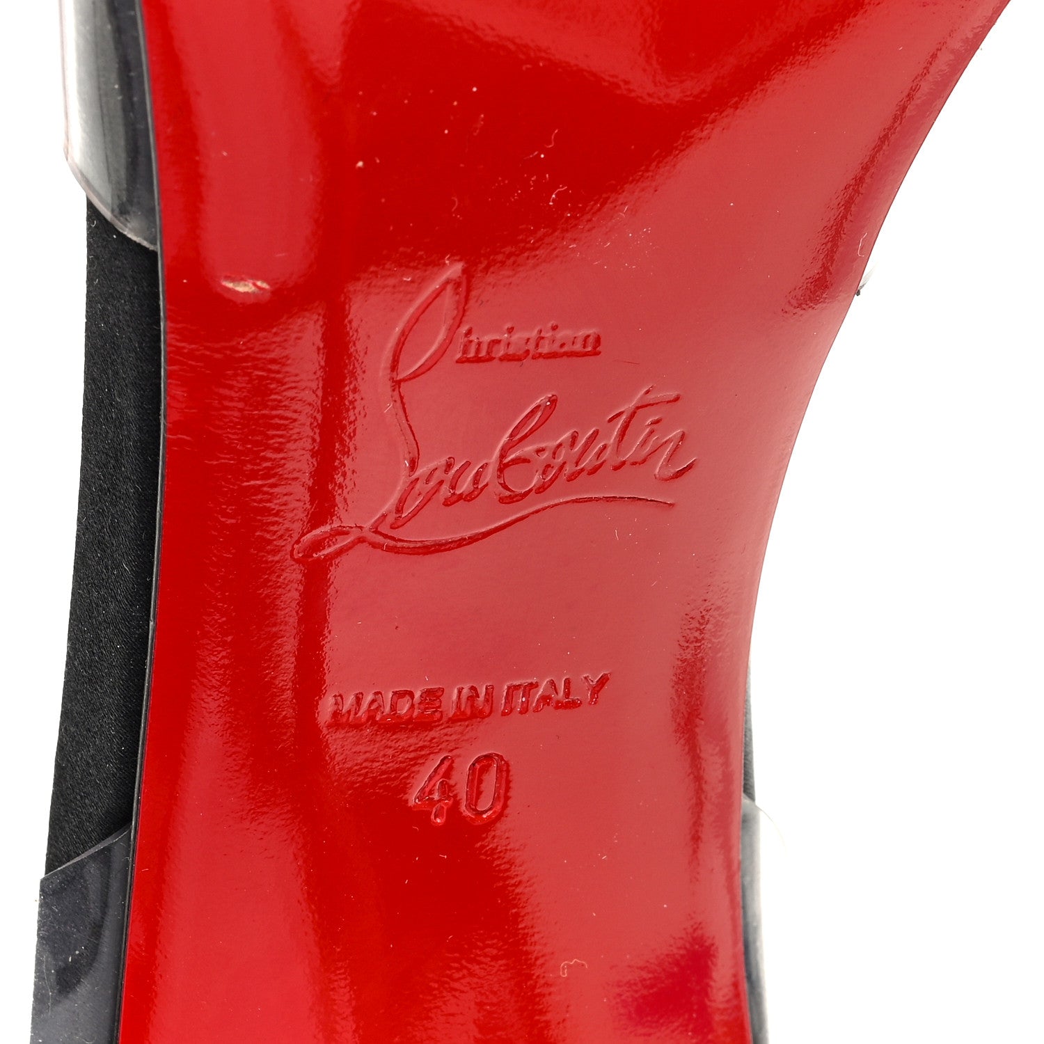 Christian Louboutin Satin PVC Crystal Nosy 100 Pumps 40 Black 6 of 8