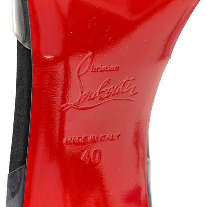 Christian Louboutin Satin PVC Crystal Nosy 100 Pumps 40 Black 6 of 8