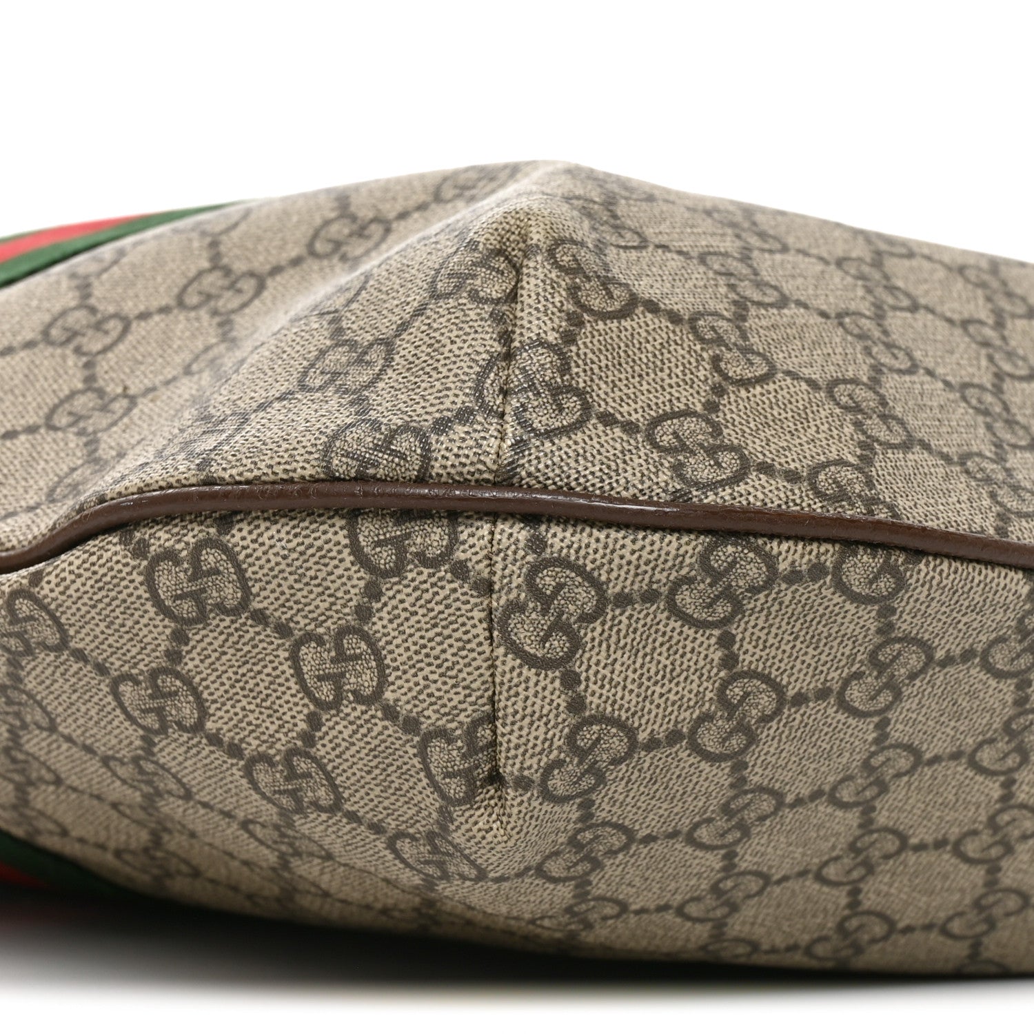 Gucci GG Supreme Monogram Web Ophidia Half Moon Hobo Brown 10 of 10