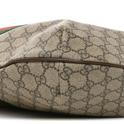 Gucci GG Supreme Monogram Web Ophidia Half Moon Hobo Brown 10 of 10